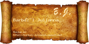 Barbél Julianna névjegykártya